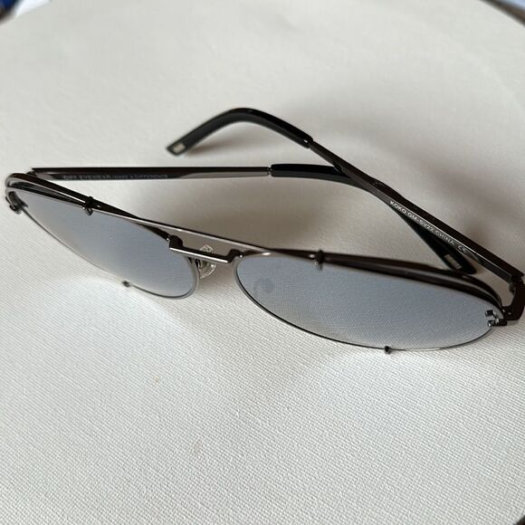 DIFF Eyewear Aviator Pilot Shape Sunglasses Gunmetal with Gray Mirror lens - Picture 12 of 13